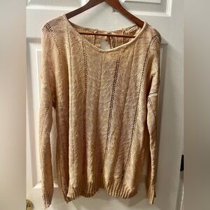 Easel Tan Women's Crew Neck Sweater
